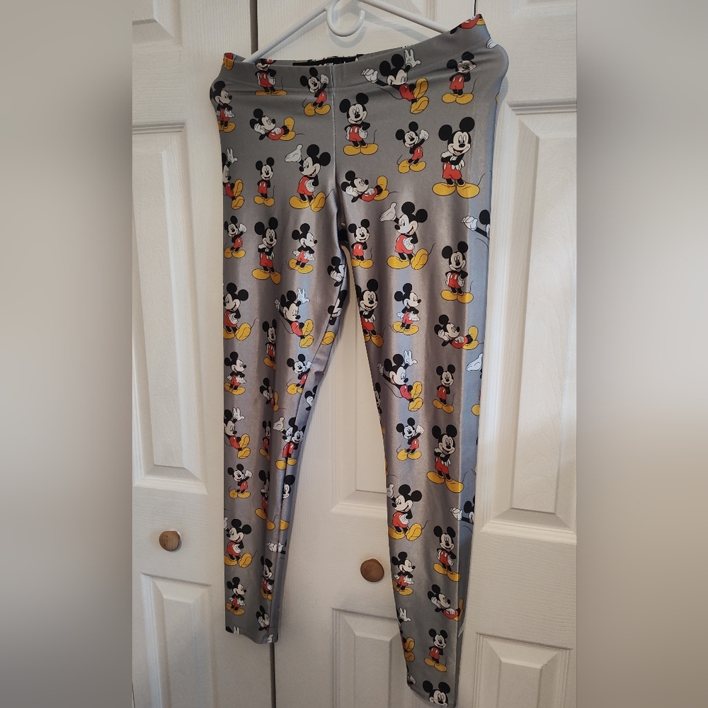Blackmilk Disney Silver Mickey Mouse Leggings
